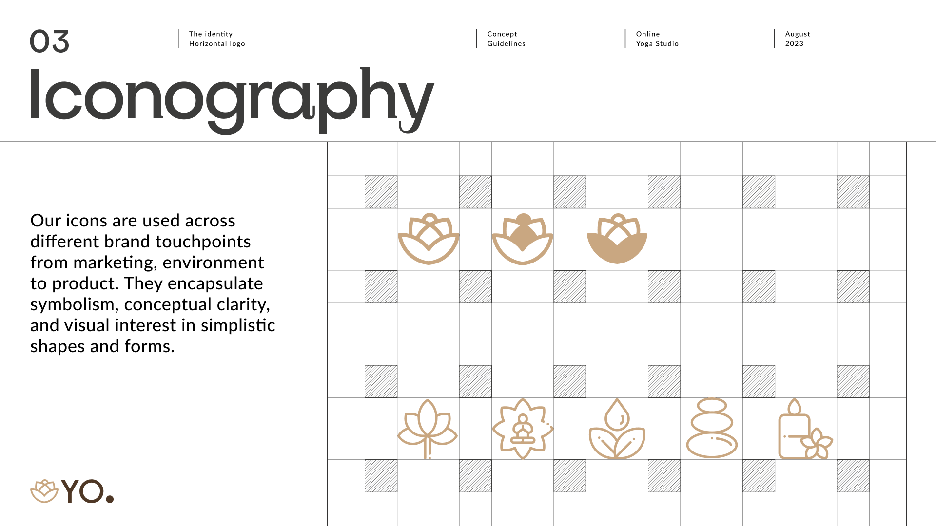 Iconography for yoga concept