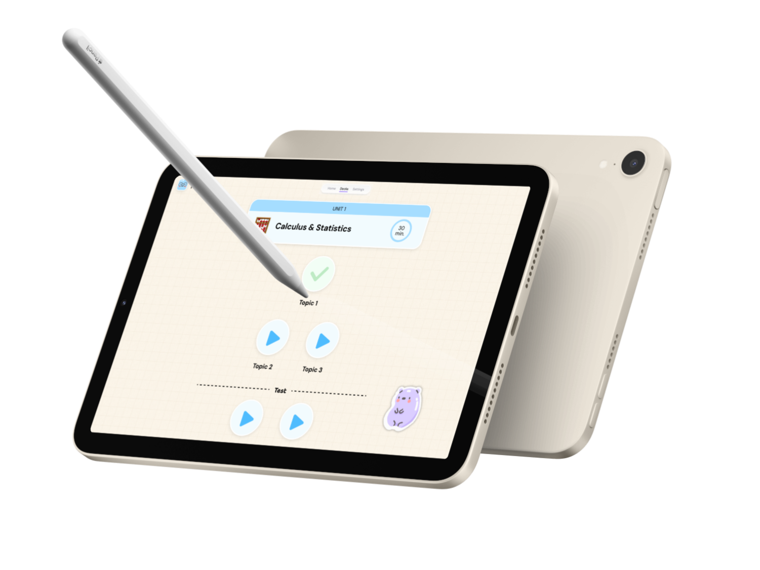 iPad mockup of Tinki app